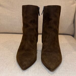 Sam Edelman Dark Brown Suede Ankle Booties